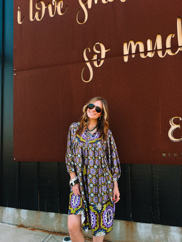 Medallion Border Dress