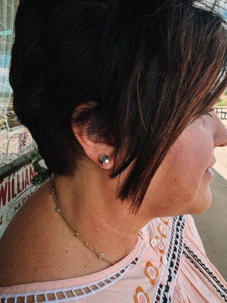 TOVA Oakland Studs in Starlight