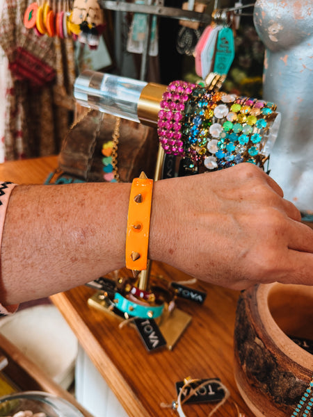 Ziva cuff in neon orange