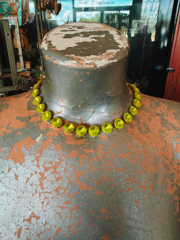 TOVA Sofia Necklace in Citrus Lime Matte