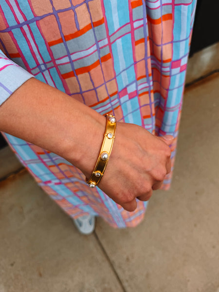 Tribeca bangle pearl-lg