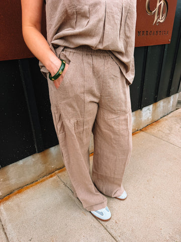 Wide Leg Stripe Pant