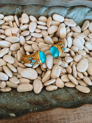 Cannes Cuff Iridescent Bahamian Blue