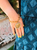Gold Bracelet W/ Rhinestone C Paris