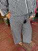Navy Gingham Daphne Pant