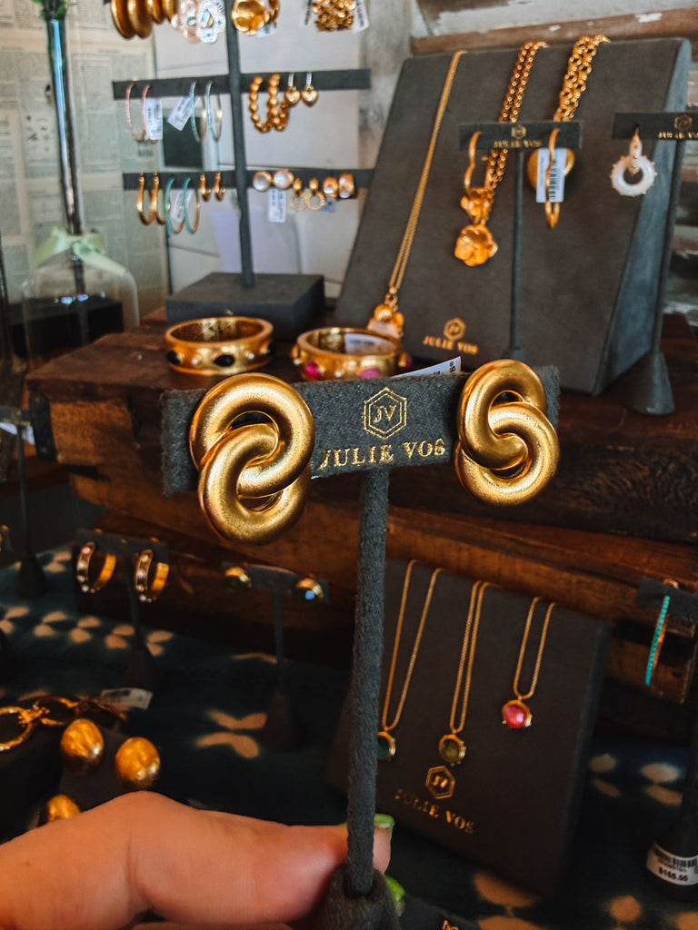 Gold infinity earring