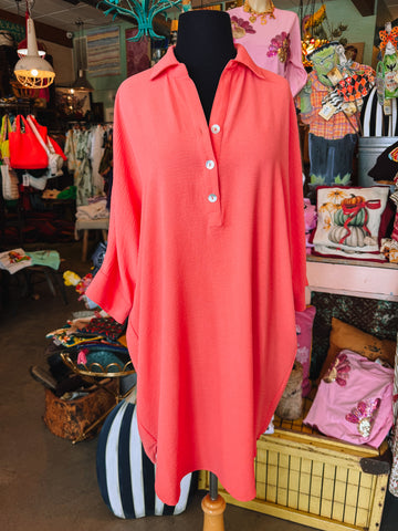 Coral T Shirt Dress