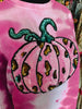 Tyedye Pink Sequin Pumpkin Sweatshirt