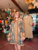 Paisley border shirtdress