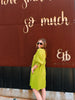 Lime Shirred Dress