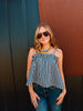 Navy Gingham Daphne Top