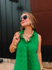 Entro Kelly Green Quilted Dress