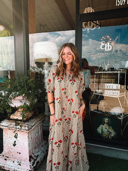 Wavy Stripe Oasis Dress