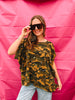 Camo Print Splash Tee