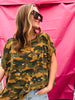 Camo Print Splash Tee