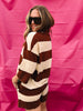 Brown Stripe Short Set