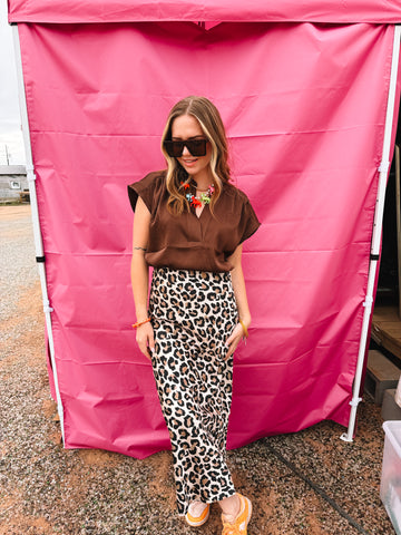 Cream Cheetah Skirt