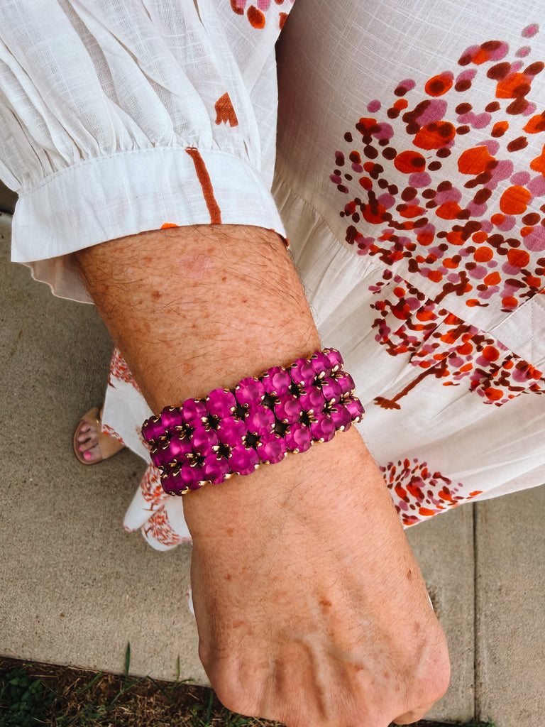 Olivia 3 Strand Bracelet in Candy Crush
