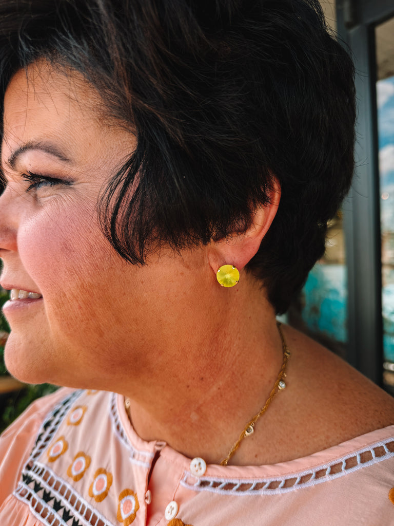 TOVA Citrus Lime Matte Studs