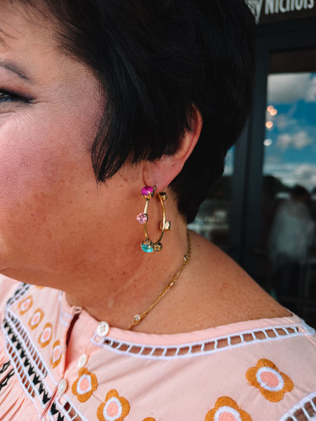 TOVA Atilia Earrings in Candy Crush