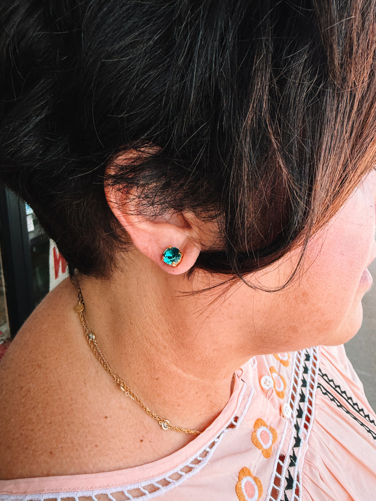 TOVA Oakland Studs in Indicolite