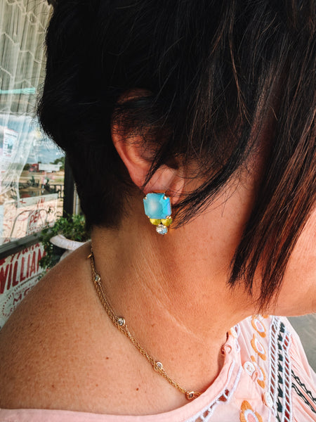 Lianne earrings in aquamarine frost