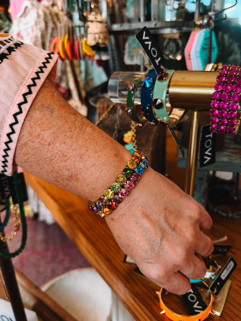 TOVA Olivia 2 Strand Stretch Bracelet in Bohemian Wonderland