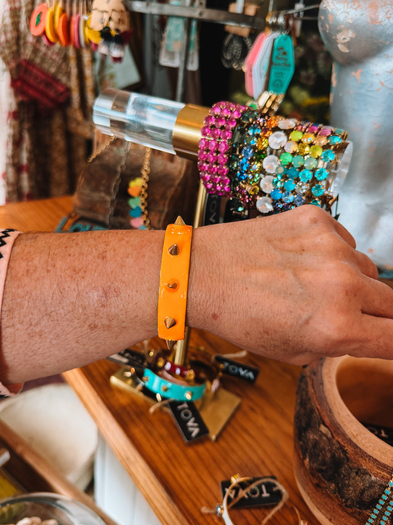 Ziva cuff in neon orange