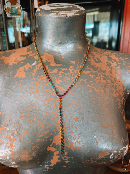 Kassandra necklace antique gold in multi