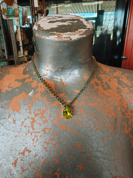 TOVA Milli Necklace in Chartreuse/Ziron